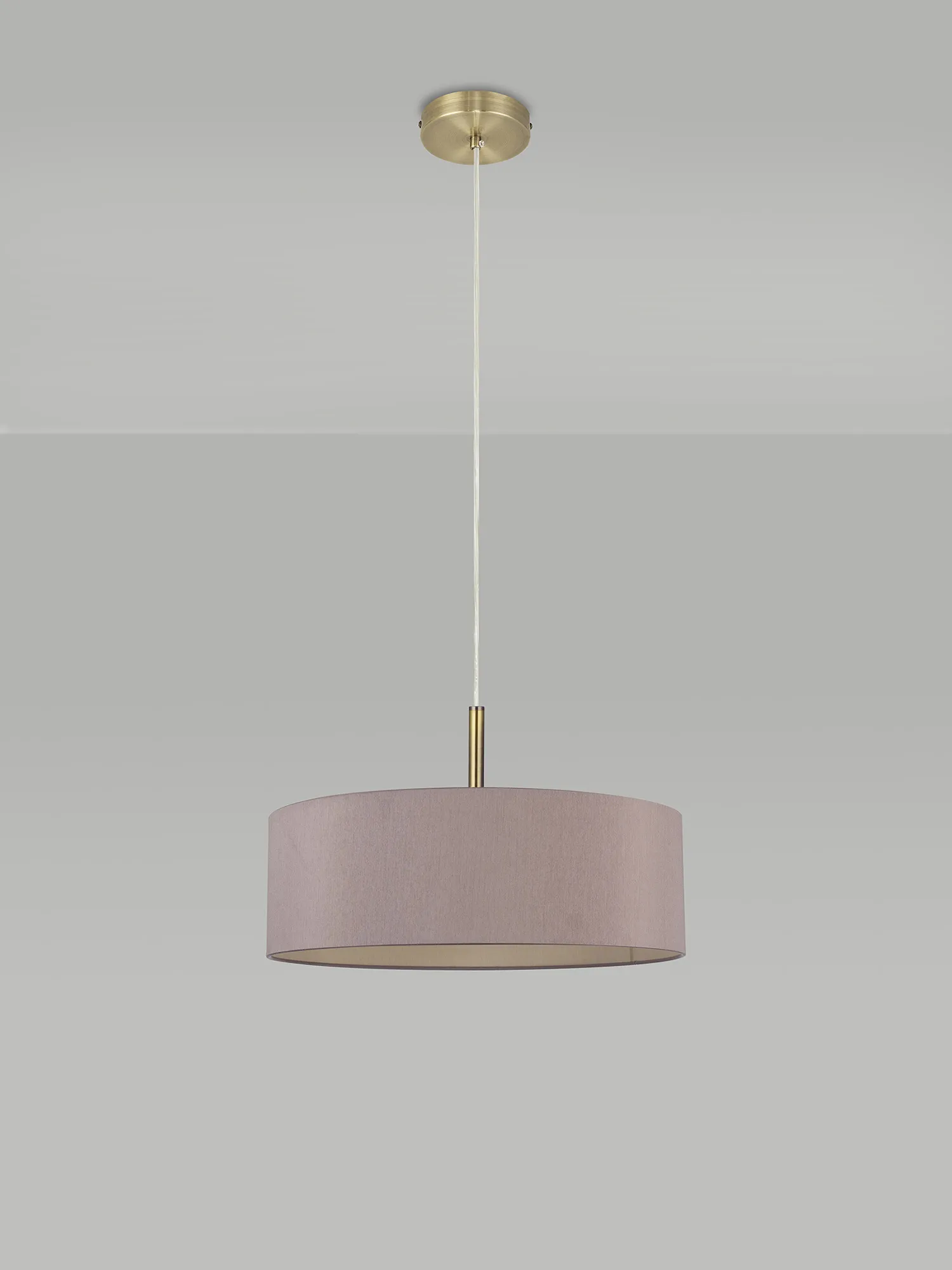 Baymont 45cm 5 Light Pendant Antique Brass, Taupe/Halo Gold DK0748  Deco Baymont AB TA